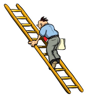 karikatürist tırmanma merdiveni