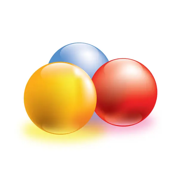 Ensemble Vectoriel Sphères Pâques Colorées Isolées Sur Fond Blanc — Image vectorielle