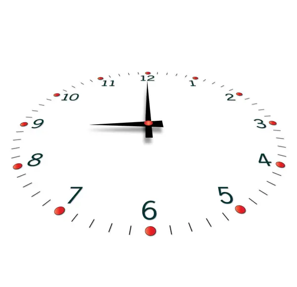 Une Horloge Perspective — Image vectorielle