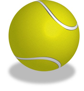 bir tenis topunun gerçekçi 3D yorumlaması