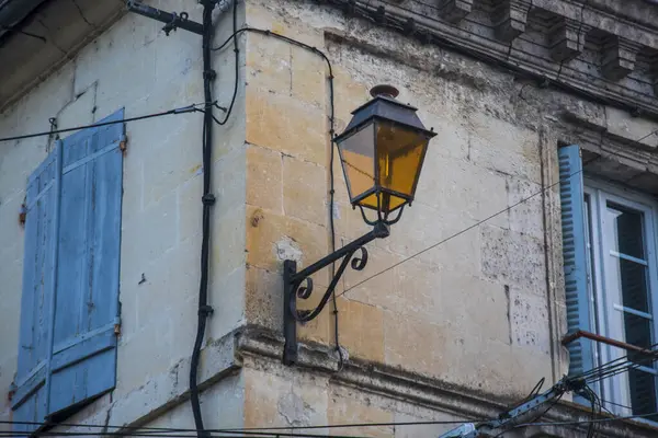Old Corner Street Lamp One Street France — Stock Photo, Image