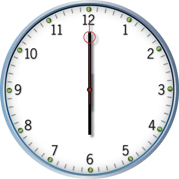 Vector Illustration Clock Set Six — Vetor de Stock