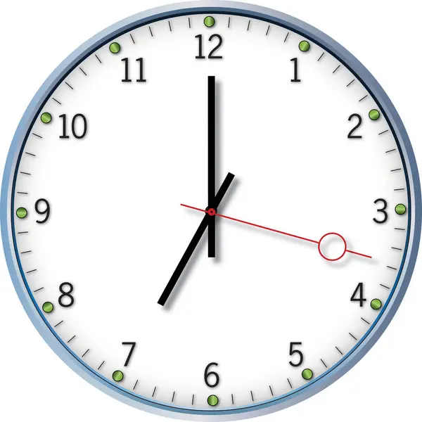 Vector Illustration Clock Set Seven — Stock Vector
