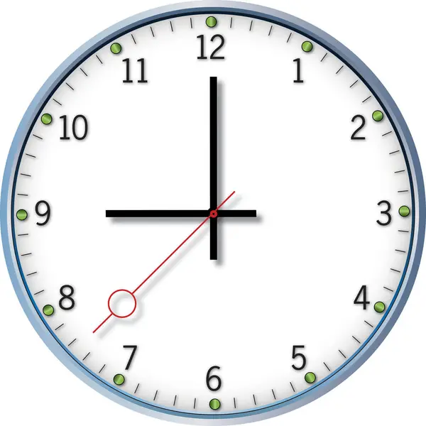 9時9時の時計のベクトルイラスト — ストックベクタ