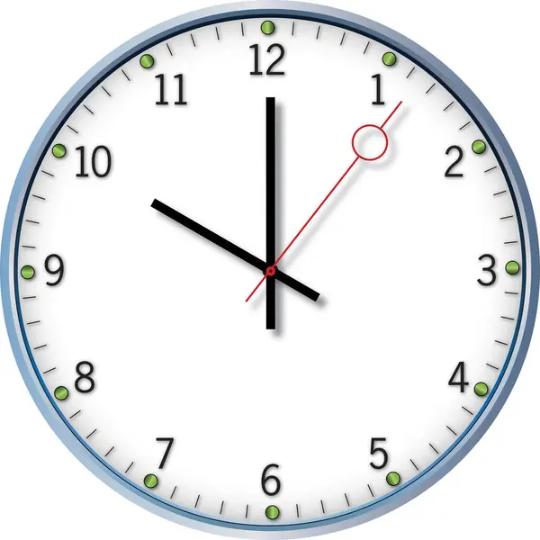 Ilustración Vectorial Reloj Establecido Las Diez — Vector de stock