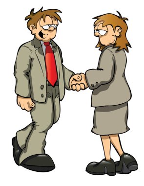 İş insanlar titreyen eller illüstrasyon