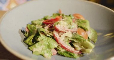 Lokantada nefis doğu mutfağı servis ediliyor. Gürcü yemeği. Yüksek kalite 4k görüntü