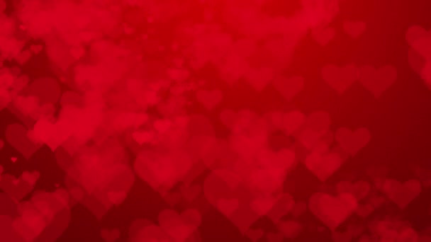 발렌타인 빨간색 배경에 모양의 애니메이션 — 비디오
