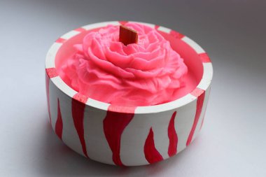  mum, şakayık mumu, pembe şakayık, el yapımı mum, soya mumu, el yapımı, hediye, pembe, kırmızı, beyaz