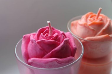  Mumlar, gül mumları, turuncu gül, pembe gül, el yapımı mum, soya mumu, el yapımı, hediye, pembe, turuncu, dekor, ev dekorasyonu, gül, hediye, bayram,