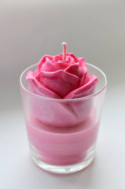 mum, mum gül, pembe gül, el yapımı mum, soya mumu, el yapımı, hediye, pembe, kırmızı, dekor, ev dekorasyonu, gül