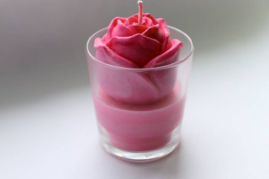 mum, mum gül, pembe gül, el yapımı mum, soya mumu, el yapımı, hediye, pembe, kırmızı, dekor, ev dekorasyonu, gül