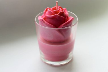 mum, mum gül, pembe gül, el yapımı mum, soya mumu, el yapımı, hediye, pembe, kırmızı, dekor, ev dekorasyonu, gül