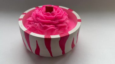 mum, şakayık mumu, pembe şakayık, el yapımı mum, soya mumu, el yapımı, hediye, pembe, kırmızı, beyaz