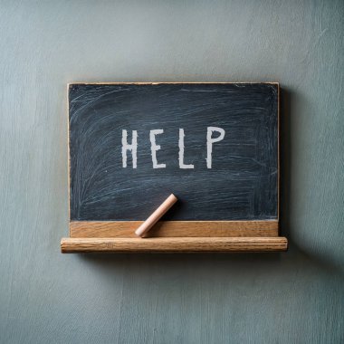 Tebeşirle yazılmış karatahta Özel Eğitim İhtiyaçlarına Yardım Konsepti. ai oluşturuldu