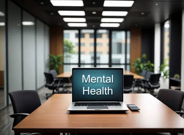 Ofisteki bir dizüstü bilgisayarda 