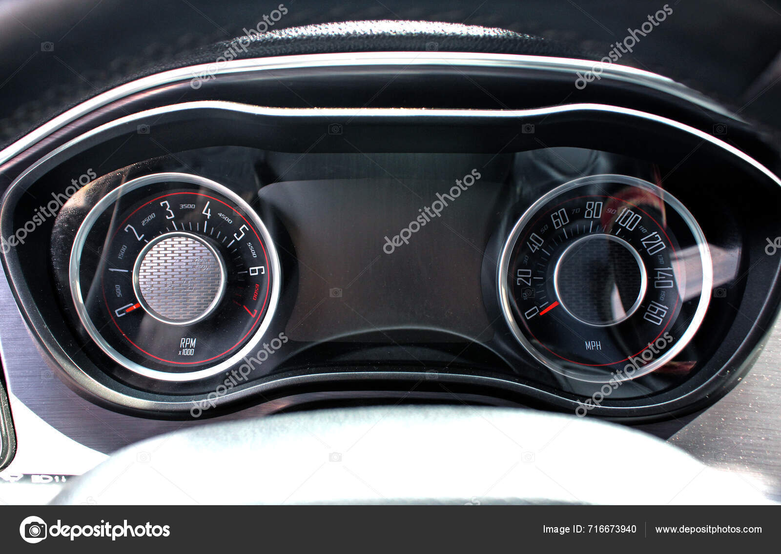 Vinnytsia Ukraine April 2024 Dodge Challenger Speedometer Tachometer ...