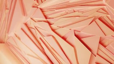 Üç boyutlu arkaplan video animasyonunun üç boyutlu soyut çizimi sürrealistik hareketle döngü geometri alt bölümü ile hareket halindedir. 4K çözümü (4096x2304)