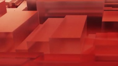 Üç boyutlu arkaplan video animasyonunun üç boyutlu soyut çizimi sürrealistik hareketle döngü geometri alt bölümü ile hareket halindedir. 4K çözümü (4096x2304)
