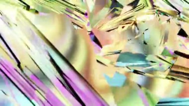 Üç boyutlu arkaplan video animasyonunun üç boyutlu soyut çizimi sürrealistik hareketle döngü geometri alt bölümü ile hareket halindedir. 4K çözümü (4096x2304)