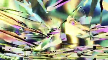 Üç boyutlu arkaplan video animasyonunun üç boyutlu soyut çizimi sürrealistik hareketle döngü geometri alt bölümü ile hareket halindedir. 4K çözümü (4096x2304)