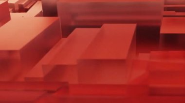Üç boyutlu arkaplan video animasyonunun üç boyutlu soyut çizimi sürrealistik hareketle döngü geometri alt bölümü ile hareket halindedir. 4K çözümü (4096x2304)