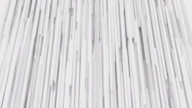Üç boyutlu geometrik küpler. Üç boyutlu şekiller. Renkli beyaz ve gri pürüzsüz 3B görüntü
