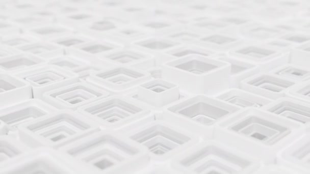 Geometrické Kostky Tvary Barva Bílá Šedá Hladká Záběry — Stock video
