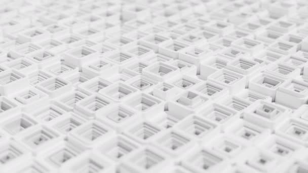 Геометрические Кубики Формы Цвет Белый Серый Гладкие Кадры — стоковое видео