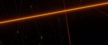 Koyu Çizgiler ve Turuncu Döngü ile soyut arkaplan