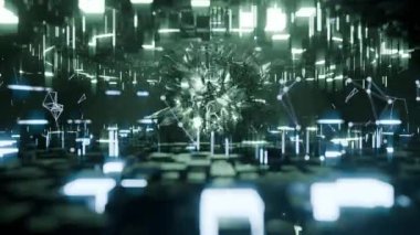 Fütürist teknolojiye sahip soyut arkaplan