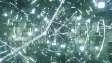 Soyut geometrik şekillerin 3 boyutlu çizimi