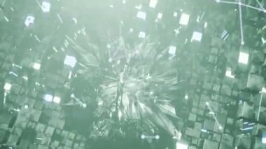 Soyut dijital teknoloji arkaplanının 3 boyutlu görüntülenmesi