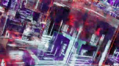 Renkli elementler ve metin tasarımlarıyla soyut arkaplan