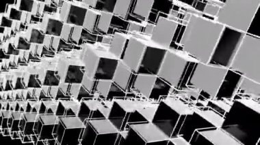 Siyah ve beyaz metalin soyut iç yapısı