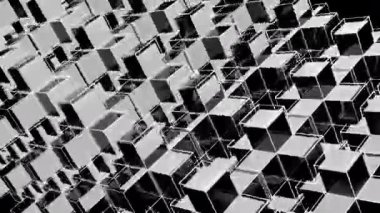 Soyut dijital teknoloji arkaplanının 3 boyutlu görüntülenmesi