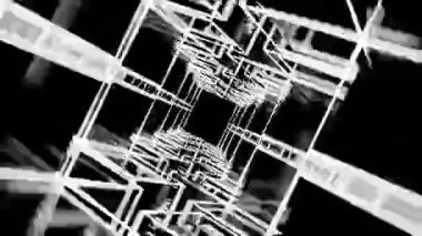 Soyut dijital teknoloji arkaplanının 3 boyutlu görüntülenmesi