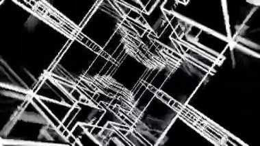 Soyut dijital teknoloji arkaplanının 3 boyutlu görüntülenmesi