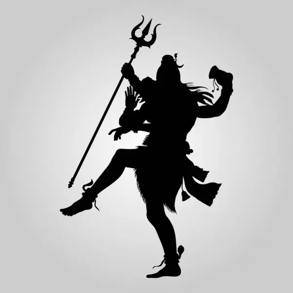 Trident, Nataraja ve Damroo vektör resimleriyle Lord Shiva