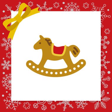 Seasonal material: Christmas icon (Rockin Horse) clipart