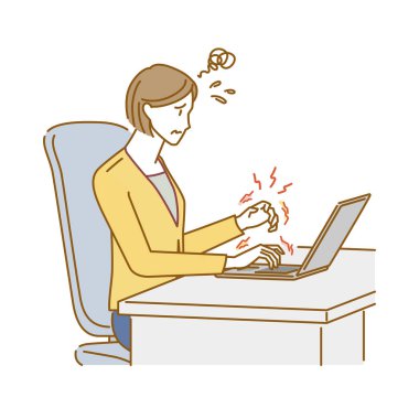 Kadınlarda menopoz belirtileri: Ellerdeki sertlik, acı ve uyuşukluk klavyede yazmayı zorlaştırır