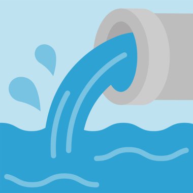 Altyapı simgesi: Kanalizasyon borusundan akan kanalizasyon