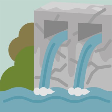 Altyapı simgesi: Belirlenmiş ve harap edilmiş baraj (depolama barajı))