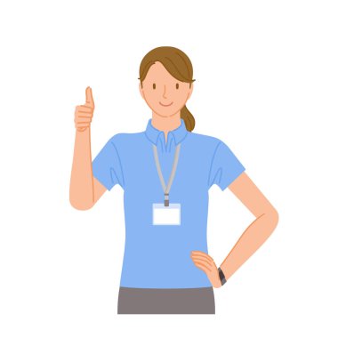 Spor salonu çalışanları (gülümseyen genç kadın): iyi işaret.