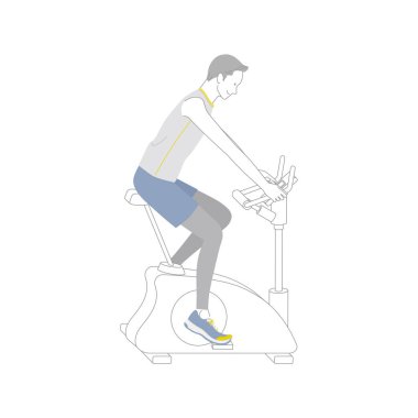 Spor salonunda spor yaparken gülümseyen genç adam.