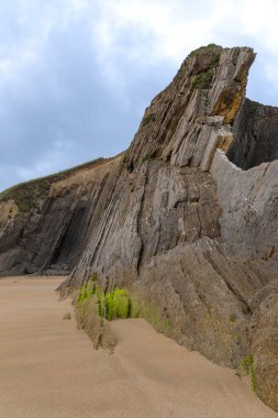 İspanya 'nın Atlantik kıyısında kaya oluşumları