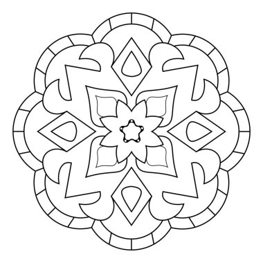 Mandala. Boyama kitabı. Vektör illüstrasyonu.