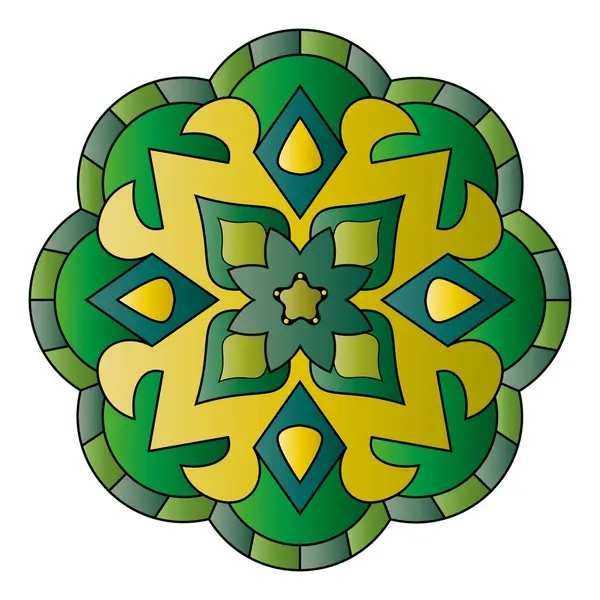 Mandala. Henna için etnik yuvarlak süs, dövmeler, dekorasyonlar. Vektör illüstrasyonu..