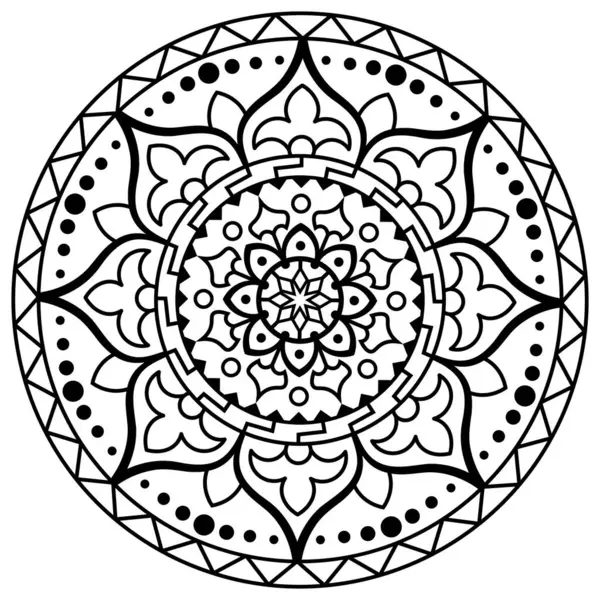 stock vector Mandala. Ethnic round ornament.Coloring page. Vector illustration.