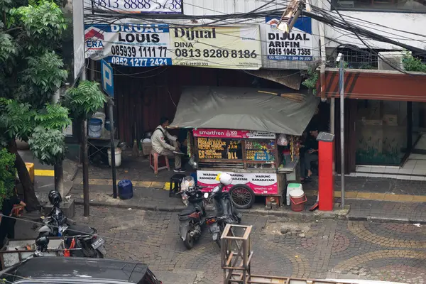 stock image Local Vendor Selling Traditional Indonesian Food on Sabang Street Corner